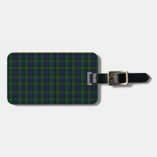Blackwatch Tartan Bagagelabel (Voorkant horizontaal)