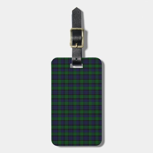 Blackwatch Tartan Bagagelabel (Voorkant verticaal)