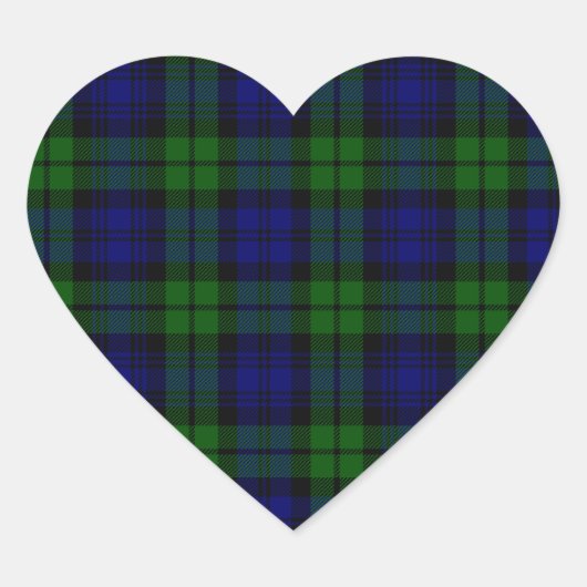 Blackwatch tartan Campbell clan Hart Sticker (Voorkant)