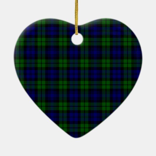 Blackwatch tartan Campbell clan Keramisch Ornament (Achterkant)