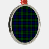 Blackwatch tartan Campbell clan Metalen Ornament (Rechts)