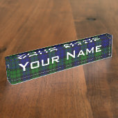 Blackwatch tartan Campbell clan Naambordje (Zijkant)