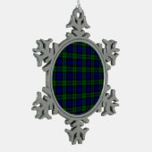 Blackwatch tartan Campbell clan Tin Sneeuwvlok Ornament (Links)
