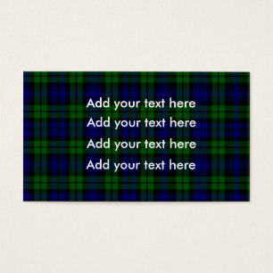 Blackwatch tartan Campbell clan Visitekaartjes