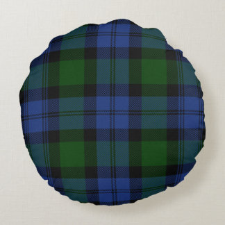 Blackwatch Tartan en Polignac Toile Rond Kussen