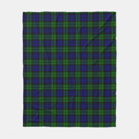 Blackwatch Tartan Fleece Deken (Voorkant)