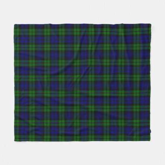 Blackwatch Tartan Fleece Deken (Voorkant (Horizontaal))