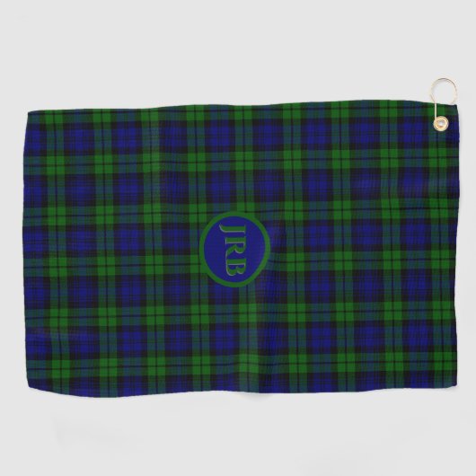 Blackwatch Tartan gepersonaliseerd Golfhanddoek (Horizontaal)