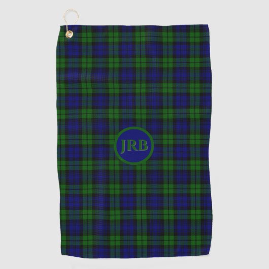 Blackwatch Tartan gepersonaliseerd Golfhanddoek (Voorkant)