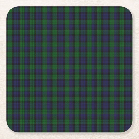 Blackwatch Tartan Kartonnen Onderzetters (Voorkant)