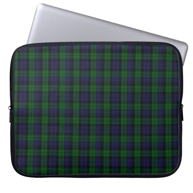 Blackwatch Tartan Laptop Sleeve (Voorkant)