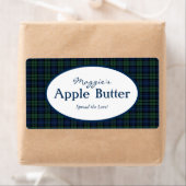 Blackwatch Tartan Plaid Jam Jar Labels (Insitu)