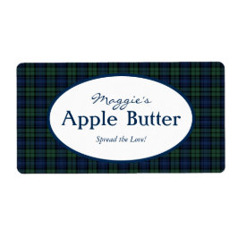 Blackwatch Tartan Plaid Jam Jar Labels