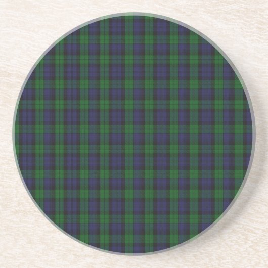 Blackwatch Tartan Zandsteen Onderzetter (Voorkant)