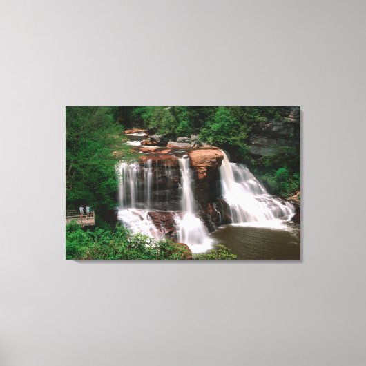 Blackwater Falls, West Virginia, landschappelijk, Canvas Afdruk (Voorkant)
