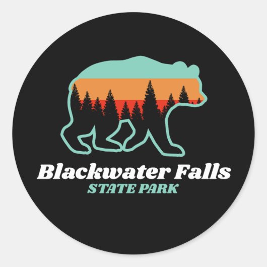 Blackwater Herfsten State Park West Virginia Beer Ronde Sticker (Voorkant)