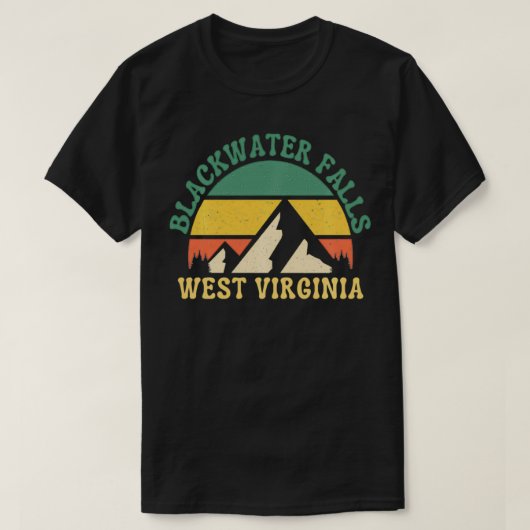 Blackwater Herfsten West Virginia Mountain Retro S T-shirt (Design voorkant)