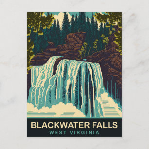 Blackwater Herfsten, West Virginia, Reizen Briefkaart