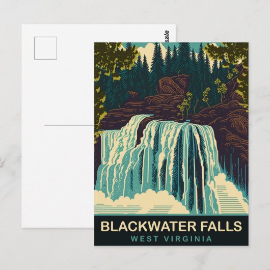 Blackwater Herfsten, West Virginia, Reizen Briefkaart (Voorkant / Achterkant)