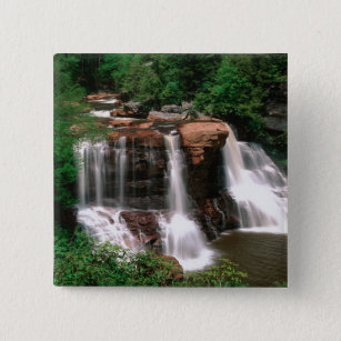 Blackwater Herfsten, West Virginia, schilderachtig Vierkante Button 5,1 Cm