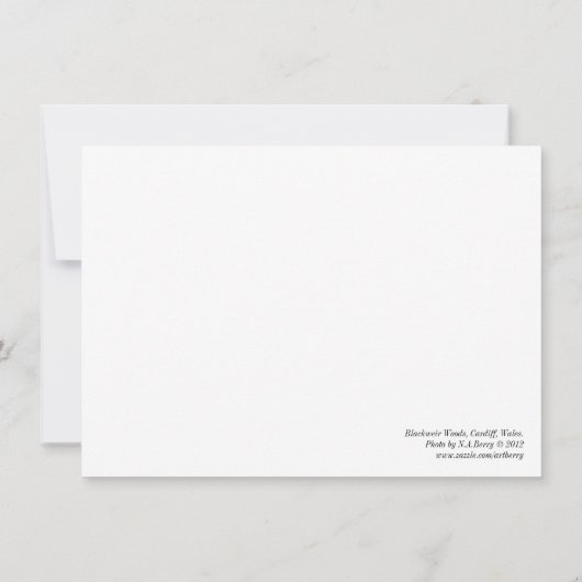 Blackweir Bossen, Bute Park, Cardiff Wales Kaart (Achterkant)