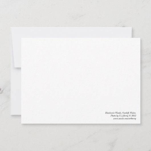 Blackweir Bossen, Bute Park, Cardiff Wales Kaart (Achterkant)