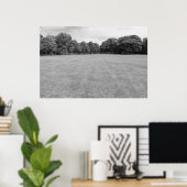 Blackweir Fields, Bute Park, Cardiff. (B&W) Poster (Thuiskantoor)