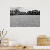 Blackweir Fields, Bute Park, Cardiff. (B&W) Poster (Keuken)