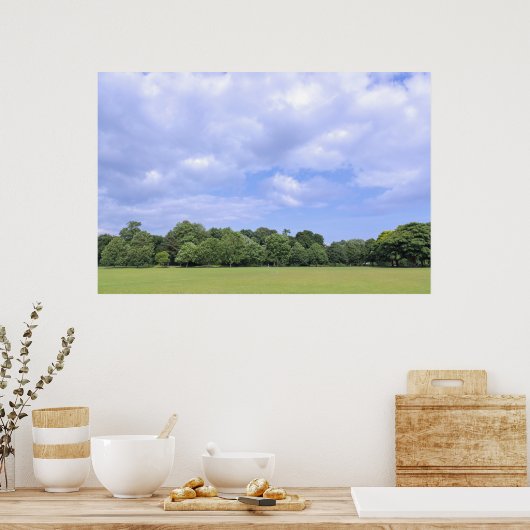 Blackweir Fields. Bute Park, Cardiff, Wales. Poster (Keuken)