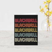 Blackwell Cadeaus Achternaam Grappig Retro Vintage Kaart (Gele Bloem)
