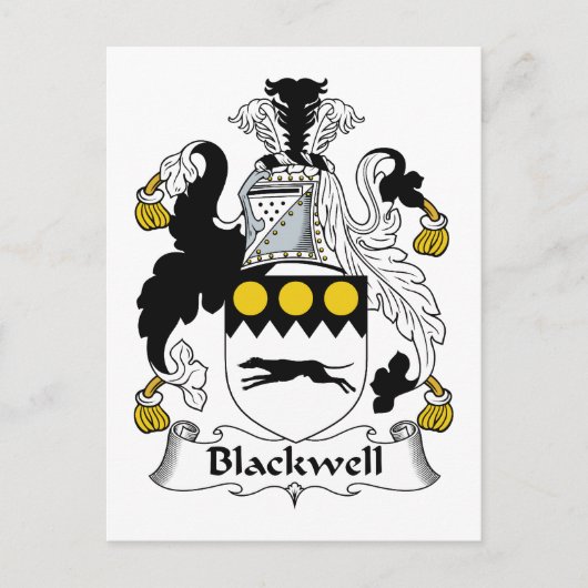 Blackwell Family Crest Briefkaart (Voorkant)