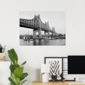 Blackwell's Island Bridge Poster (Thuiskantoor)