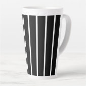 BlackWhite Lines Large Latte Mok (Rechterhoek)