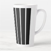 BlackWhite Lines Large Latte Mok (Rechts)