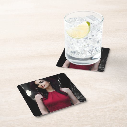 BlackWhiteRed coaster Kartonnen Onderzetters (Insitu)