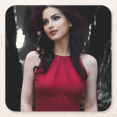 BlackWhiteRed coaster Kartonnen Onderzetters (Voorkant)