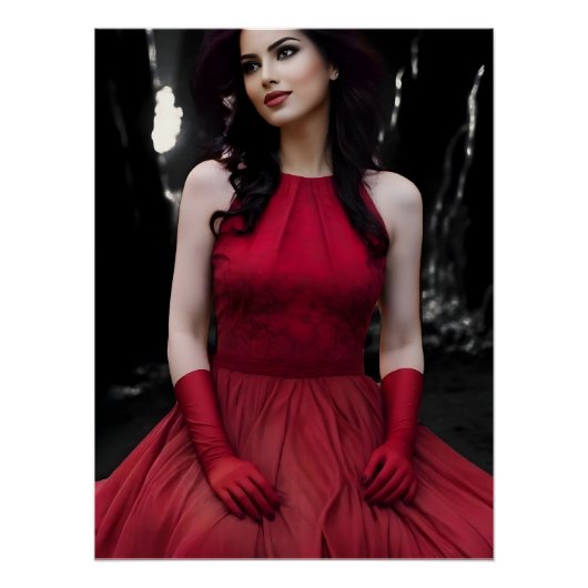 BlackWhiteRed glossy poster (Voorkant)