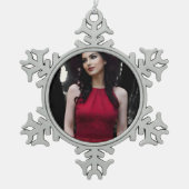 BlackWhiteRed snowflake ornament (Voorkant)