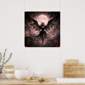 Blackwing Moon - AI Fantasie Digitale Kunstprint Poster (Keuken)