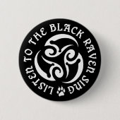 Blackwolf Majik - Raven Sing Button - Zwart (Voorkant)