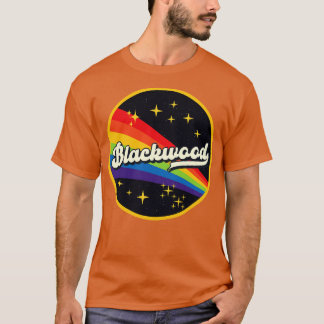 Blackwood regenboog in ruimte  stijl t-shirt