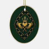 Blackwork Claddagh Keramisch Ornament (Rechts)