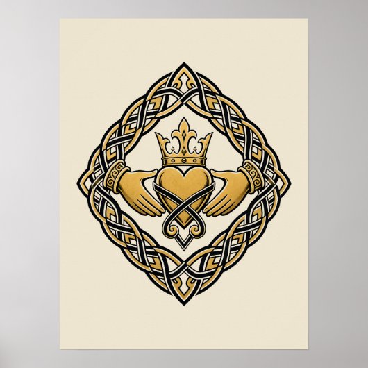 Blackwork Claddagh Poster (Voorkant)