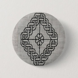 Blackwork embroidery button