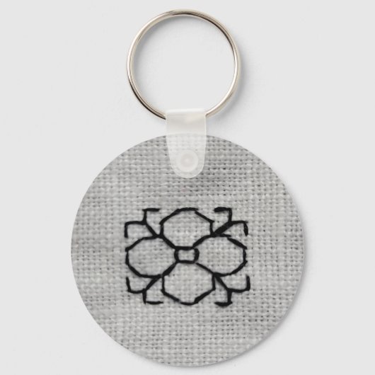 Blackwork embroidery keychain (Achterkant)