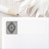 Blackwork Embroidery Return Address Label (Insitu)