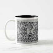 Blackwork embroidery two tone mug tweekleurige koffiemok (Links)