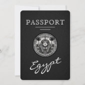 Blacl Egypt Passport Wedding Save the Date (Voorkant)