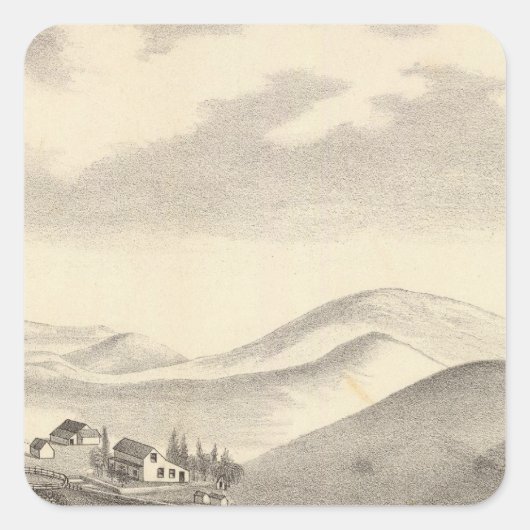 Blacow boerderij, Mission Peak Vierkante Sticker (Voorkant)