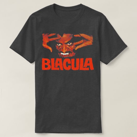 Blacula  Dracula Vampier Horror 1 T-shirt (Design voorkant)